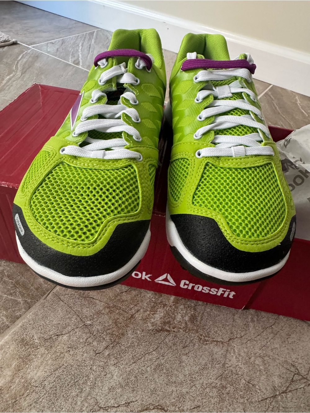 Reebok RARE Nano 2.0 Women's Neon Green and Purple size 8 NWT - Picture 5 of 10